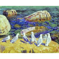 Seagulls Painting Reproduction