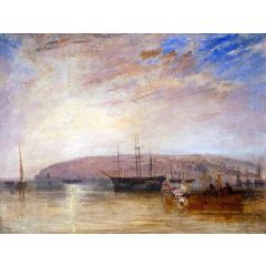 Shipping off East Cowes Headland Painting Reproduction