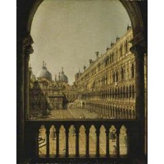 Interior Court of the Doge’s Palace, Venice Painting Reproduction