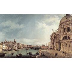 The Grand Canal with S.Maria della Salute towards the Riva degli Schiavoni Painting Reproduction