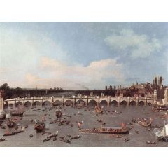 Westminster Bridge from the north on Lord Mayor’s Day Painting Reproduction