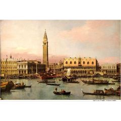 View of the Doge’s Palace in Venice(also known as Veduta del Palazzo Ducale di Venezia) Painting Reproduction