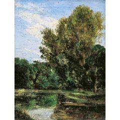 A Corner of Hampstead Ponds, London Painting Reproduction