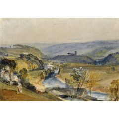The Valley of Washnurn and Leathley Church Painting Reproduction