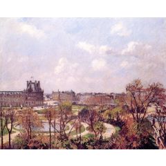 Tuileries Garden, Morning, Spring Painting Reproduction