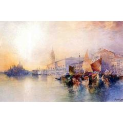 Santa Maria and The Ducal Palace, Venice Painting Reproduction