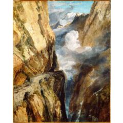 The Pass of Saint Gotthard, Switzerland Painting Reproduction