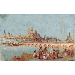 Orléans, The Bridge with the Cathedral Painting Reproduction