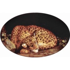 Sleeping Leopard Painting Reproduction