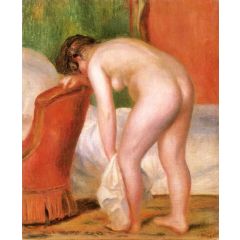 Nude Woman Drying Herself Painting Reproduction