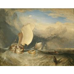 Fishing Boats with Hucksters Bargaining for Fish Painting Reproduction