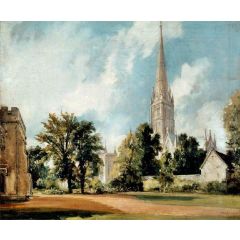 Salisbury Cathedral from the Close Painting Reproduction