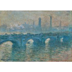 Waterloo Bridge, Grey Weather Painting Reproduction