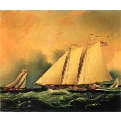 Under Full Sail Painting Reproduction