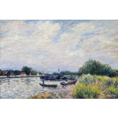 The Loing at Saint-Mammes Painting Reproduction