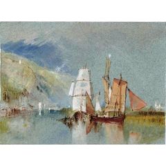 Shipping on the Seine, near Jumièges Painting Reproduction