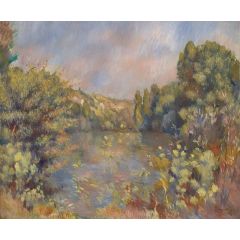 Lakeside Landscape Painting Reproduction