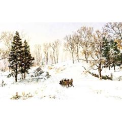 Winter on Rivensdale Road, Hastings-on-Hudson, New York Painting Reproduction