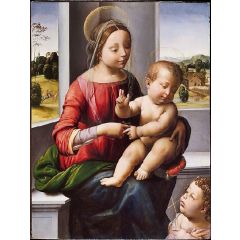 Madonna and Child with the Young Saint John the Baptist Painting Reproduction
