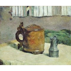 Wood Tankard and Metal Pitcher Painting Reproduction
