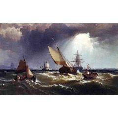 New York Harbor Painting Reproduction