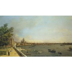 London: The Thames from Somerset House Terrace towards the City Painting Reproduction