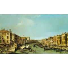 Venice: The Grand Canal from the Rialto to the Palazzo Foscari Painting Reproduction