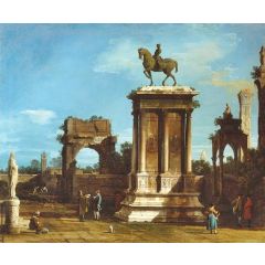 The Colleoni Monument in a Caprice Setting Painting Reproduction