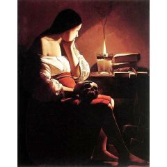 Magdalene with the Smoking Flame Painting Reproduction