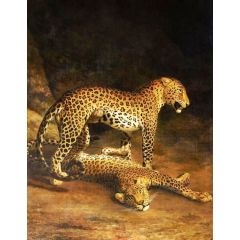 Two Leopards Lying in the Exeter Painting Reproduction