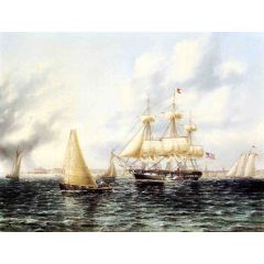 New York Harbor Painting Reproduction