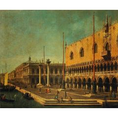 Caprice View of the Molo and the Doge’s Palace Painting Reproduction