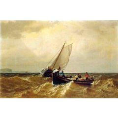 Fishing Boat in the Bay of Fundy Painting Reproduction