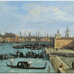 Venice: The Grand Canal with S. Maria della Salute Towards the Riva degli Schiavoni Painting Reproduction