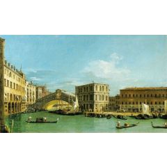 Venice: The Rialto Bridge from the North Painting Reproduction