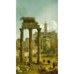 Rome: Ruins of the Forum looking Towards the Capitol Painting Reproduction