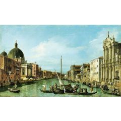Venice: The Grand Canal with the Scalzi and S. Simione Piccoli Painting Reproduction