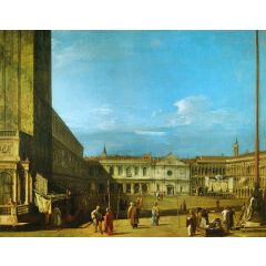 Venice: Piazza San Marco towards S. Geminiano Painting Reproduction