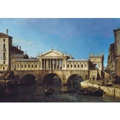Venice: Caprice View with a Palladio Design for the Rialto Painting Reproduction