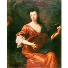 Mrs Arabella Hunt, Playing a Lute Painting Reproduction