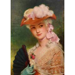 Elegant Lady Painting Reproduction