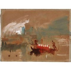 Venice, Moonlight Painting Reproduction