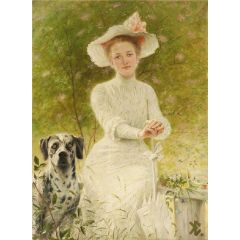 Portrait of Anne Sophie Painting Reproduction