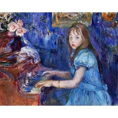 Lucie Leon at the Piano Painting Reproduction
