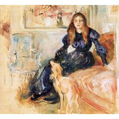 Julie Manet and Her Greyhound, Laertes Painting Reproduction
