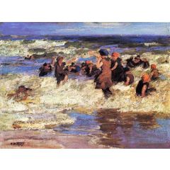 Surf Bathing Painting Reproduction