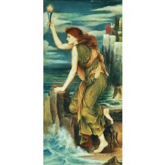Hero Holding the Beacon for Leander Painting Reproduction