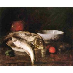 Still Life with Fish Painting Reproduction