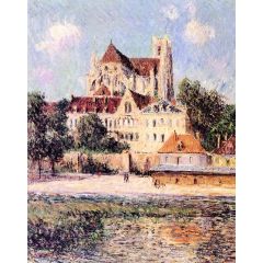 The Auxerre Cathedral Painting Reproduction