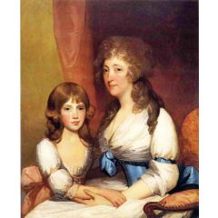 Mrs. Samuel Dick and Daughter Charlotte Anna Painting Reproduction